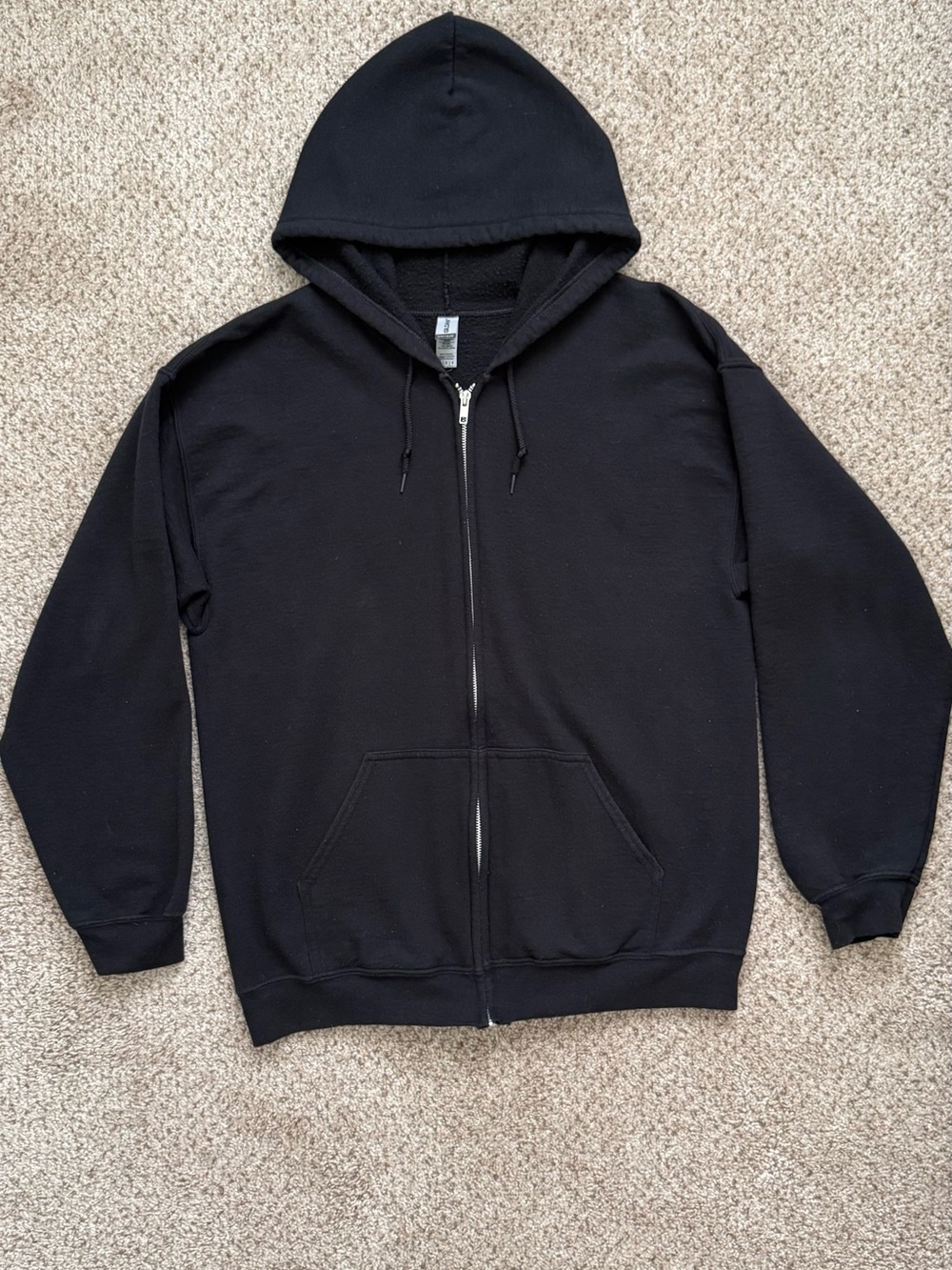 Gildan Black Full-Zip Hooded Sweatshirt